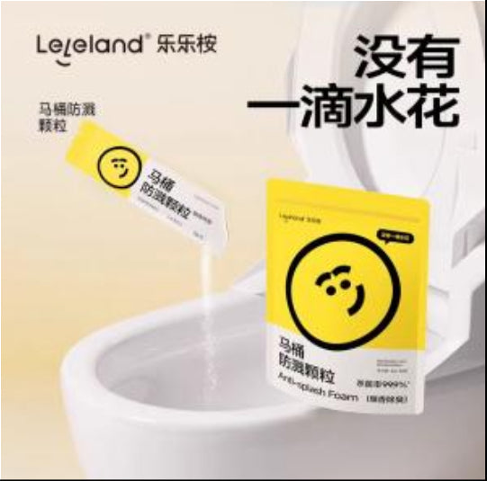 Toilet splash-proof
particles